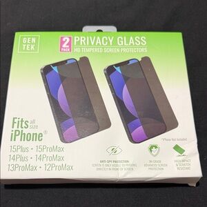 Privacy Glass Screen Protector for iPhone - Black